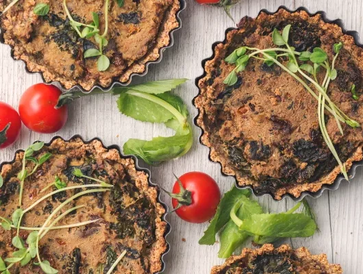 Mushroom and Kale Quiche