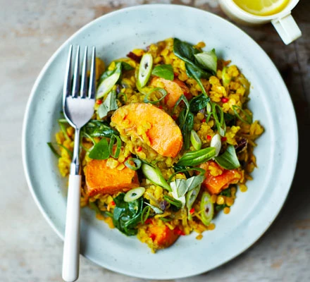 Spinach, Sweet Potato And Lentil Dahl